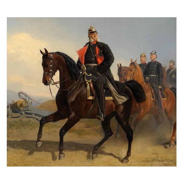 德国威廉一世骑马+德意志9位邦国国王+俾斯麦高浮雕铜章 38MM