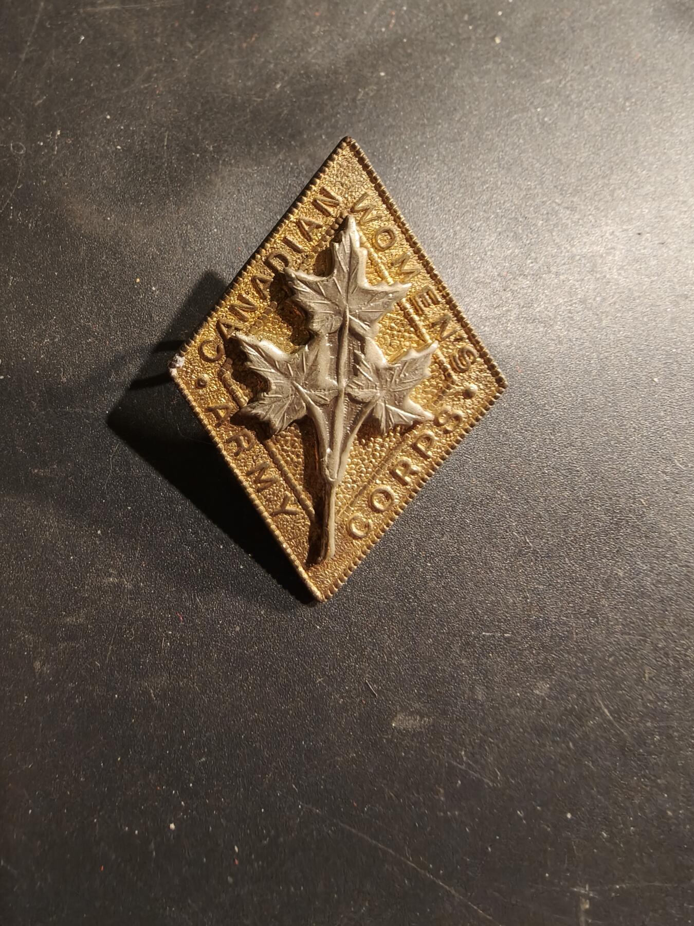 老王徽章第183期 英联邦加拿大女子陆军团帽徽    二战时期