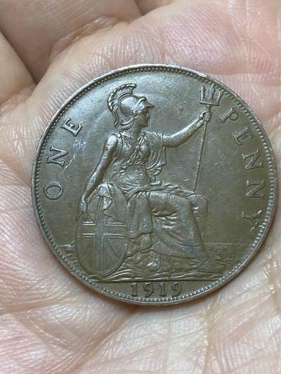 2026年第二十九场(总第一百九十八场）英国一线回流散币新年初九特拍场第一场(免佣金) - 好品–英国🇬🇧1919年1便士(乔治五世第一版)