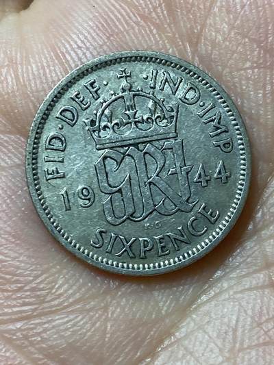 2026年第二十九场(总第一百九十八场）英国一线回流散币新年初九特拍场第一场(免佣金) - 英国🇬🇧1944年6便士银币(乔治六世第一版，500银)