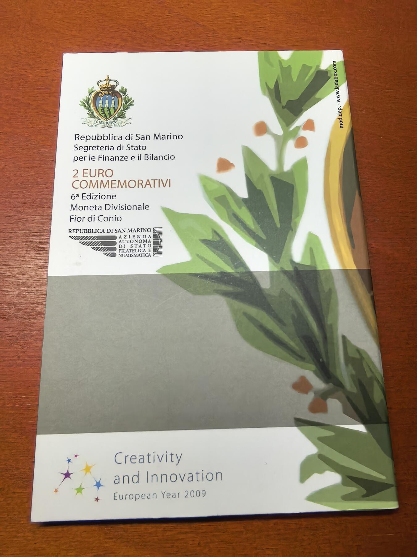 长老汇马年精选第十三场拍卖 2009圣马力诺创新2欧元双金属币卡装，克书标价55美金