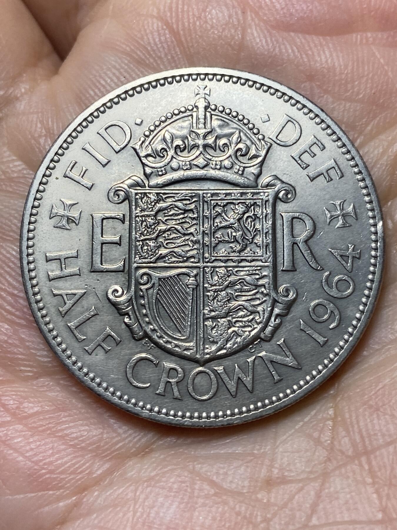 2026年第二十九场(总第一百九十八场）英国一线回流散币新年初九特拍场第一场(免佣金) 好品–英国🇬🇧1964年半克朗(伊丽莎白二世青年桂冠第二版)