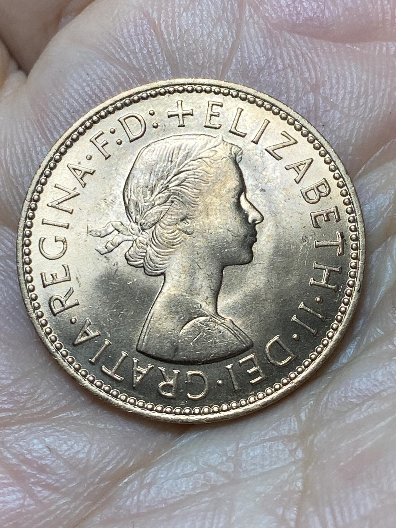 2026年第二十九场(总第一百九十八场）英国一线回流散币新年初九特拍场第一场(免佣金) 原光好品–英国🇬🇧1967年半便士(伊丽莎白二世青年桂冠第二版，普制币关门年)