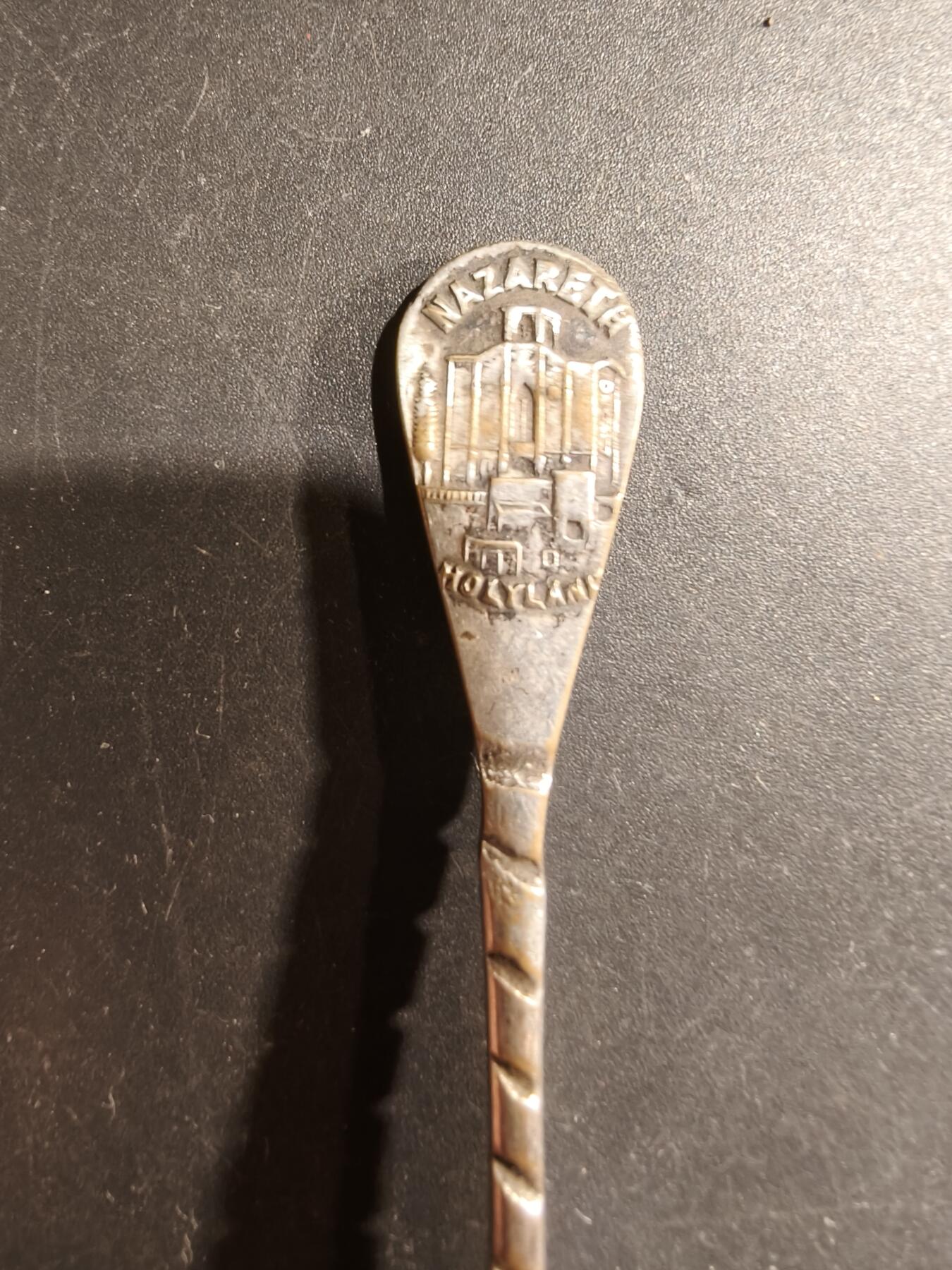 老王徽章第183期 以色列拿撒勒圣地主题银勺    925银    15.8g