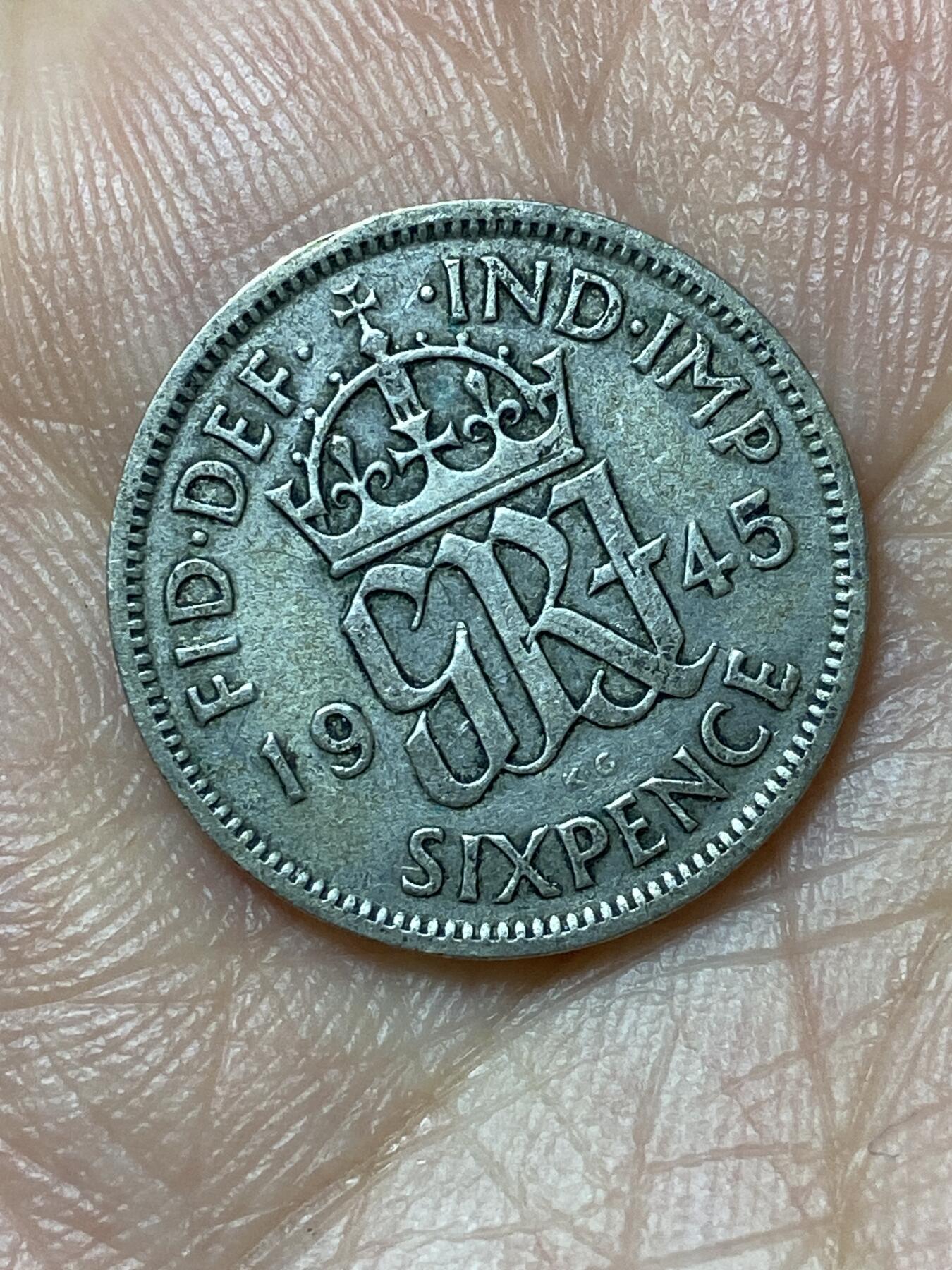 2026年第二十九场(总第一百九十八场）英国一线回流散币新年初九特拍场第一场(免佣金) 英国🇬🇧1945年6便士银币(乔治六世第一版，500银)