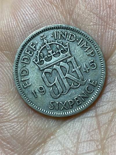 2026年第二十九场(总第一百九十八场）英国一线回流散币新年初九特拍场第一场(免佣金) - 英国🇬🇧1945年6便士银币(乔治六世第一版，500银)