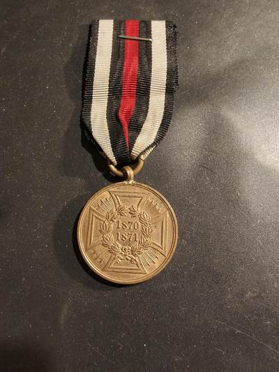 老王徽章第183期 - 德国普法战争奖章    带边铭   一线作战人员版