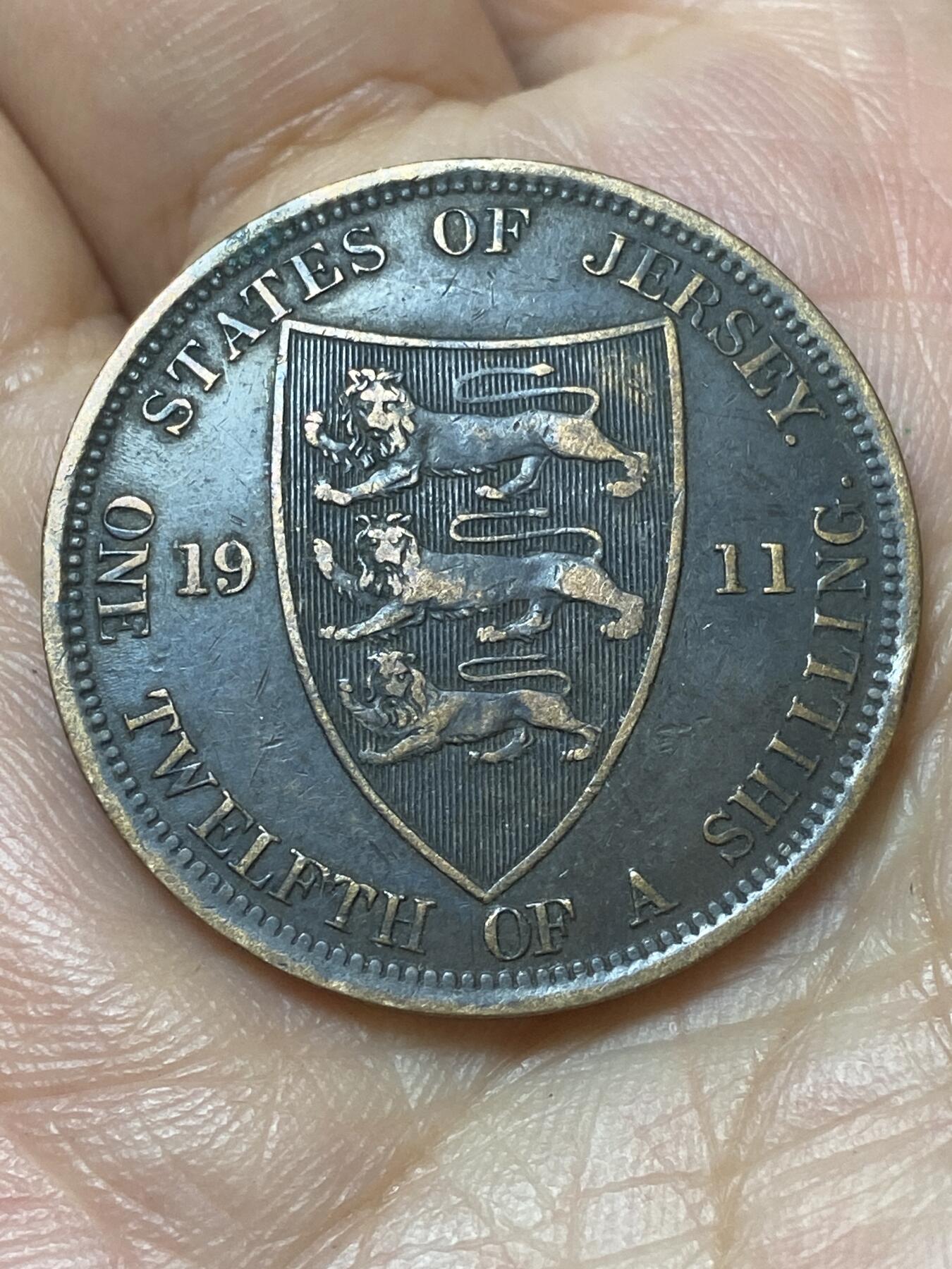 2026年第二十九场(总第一百九十八场）英国一线回流散币新年初九特拍场第一场(免佣金) 英属泽西岛🇯🇪1911年1/12先令(乔治五世第一版，首发年仅发行3年)