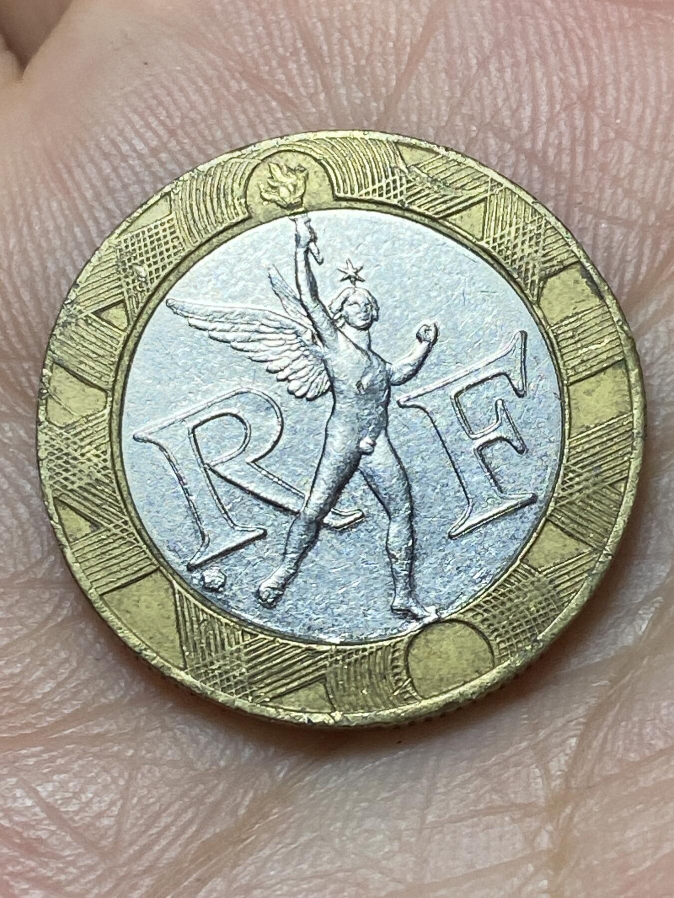 2026年第二十九场(总第一百九十八场）英国一线回流散币新年初九特拍场第一场(免佣金) 法国🇫🇷1991年10法郎(分段边齿版)