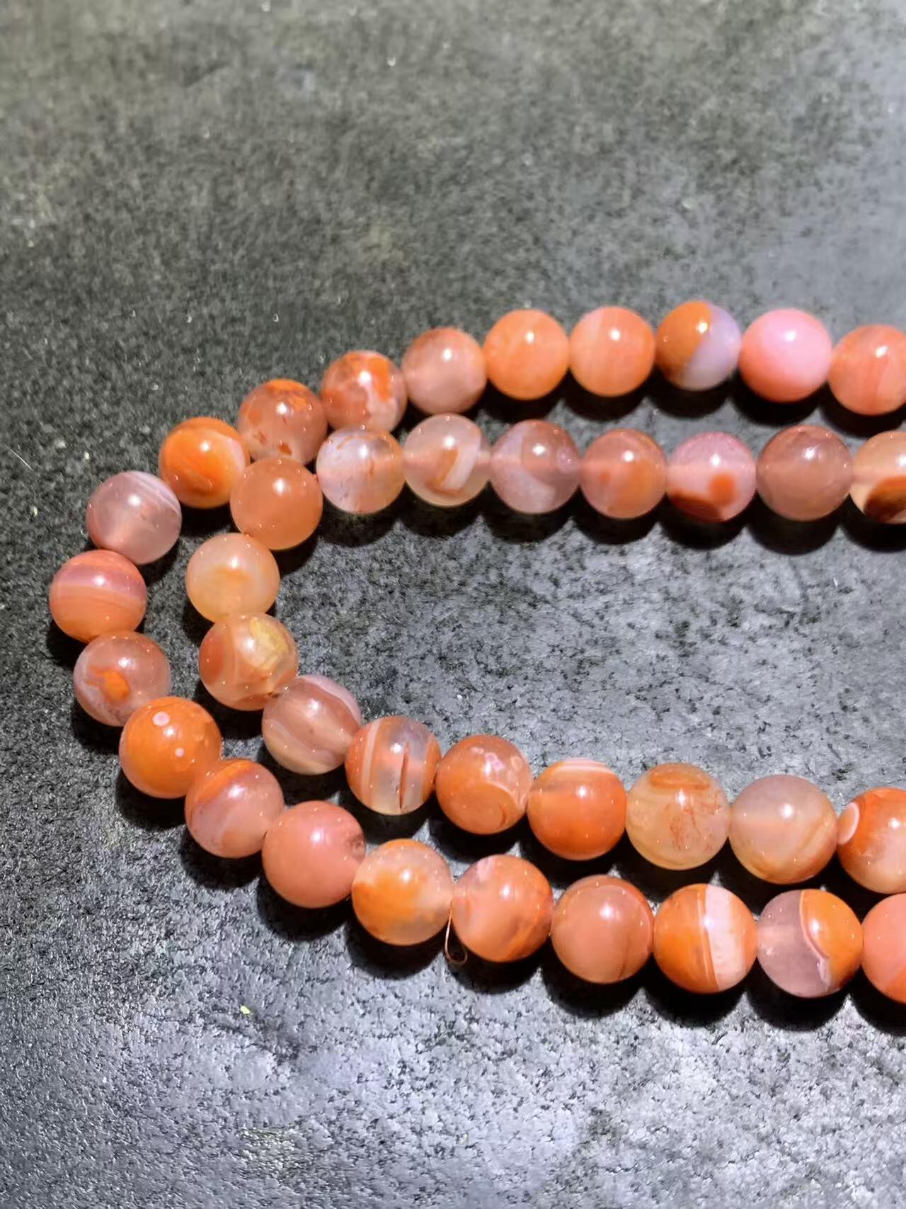 精美川料冰飘荔枝冻飘红南红玛瑙108手串一条，