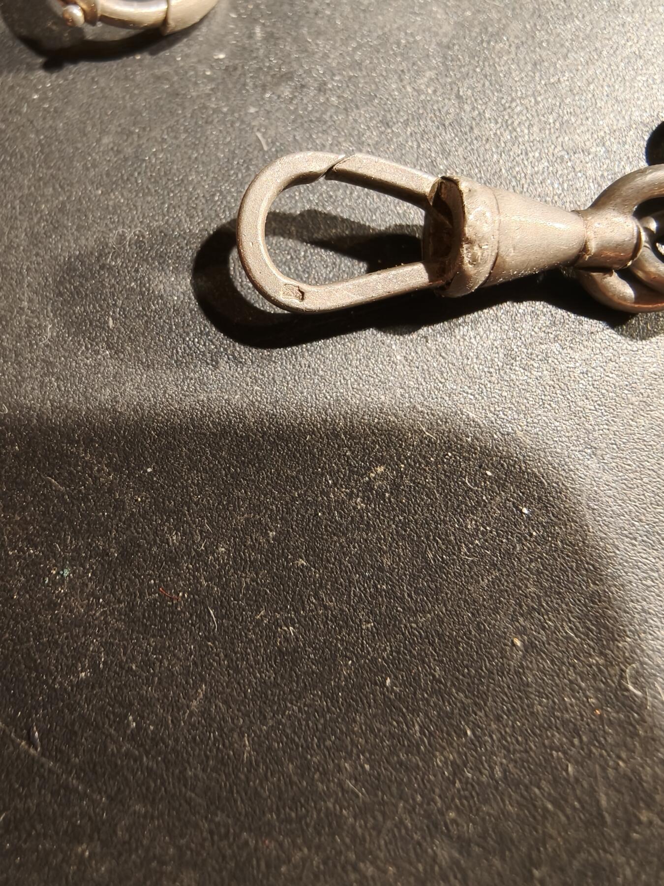 老王徽章第183期 法国银链子    野猪头银标     10.4g