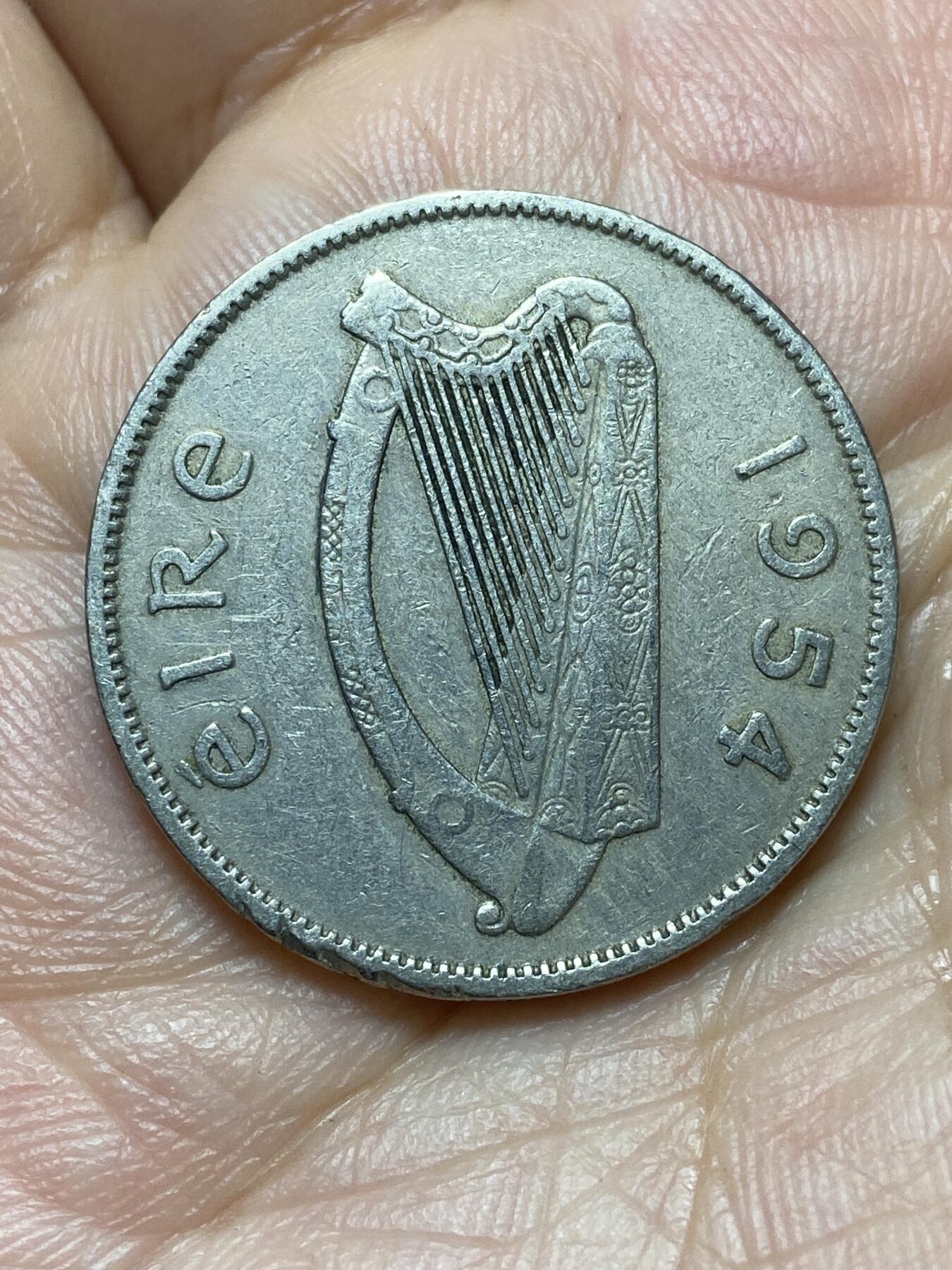 2026年第二十九场(总第一百九十八场）英国一线回流散币新年初九特拍场第一场(免佣金) 爱尔兰🇮🇪1954年1弗洛林(等值2先令，共和国时期第一套第二版)