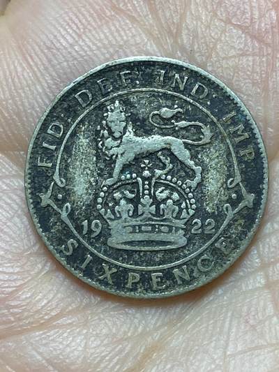 2026年第二十九场(总第一百九十八场）英国一线回流散币新年初九特拍场第一场(免佣金) - 英国🇬🇧1922年6便士银币(乔治五世第二版，500银)