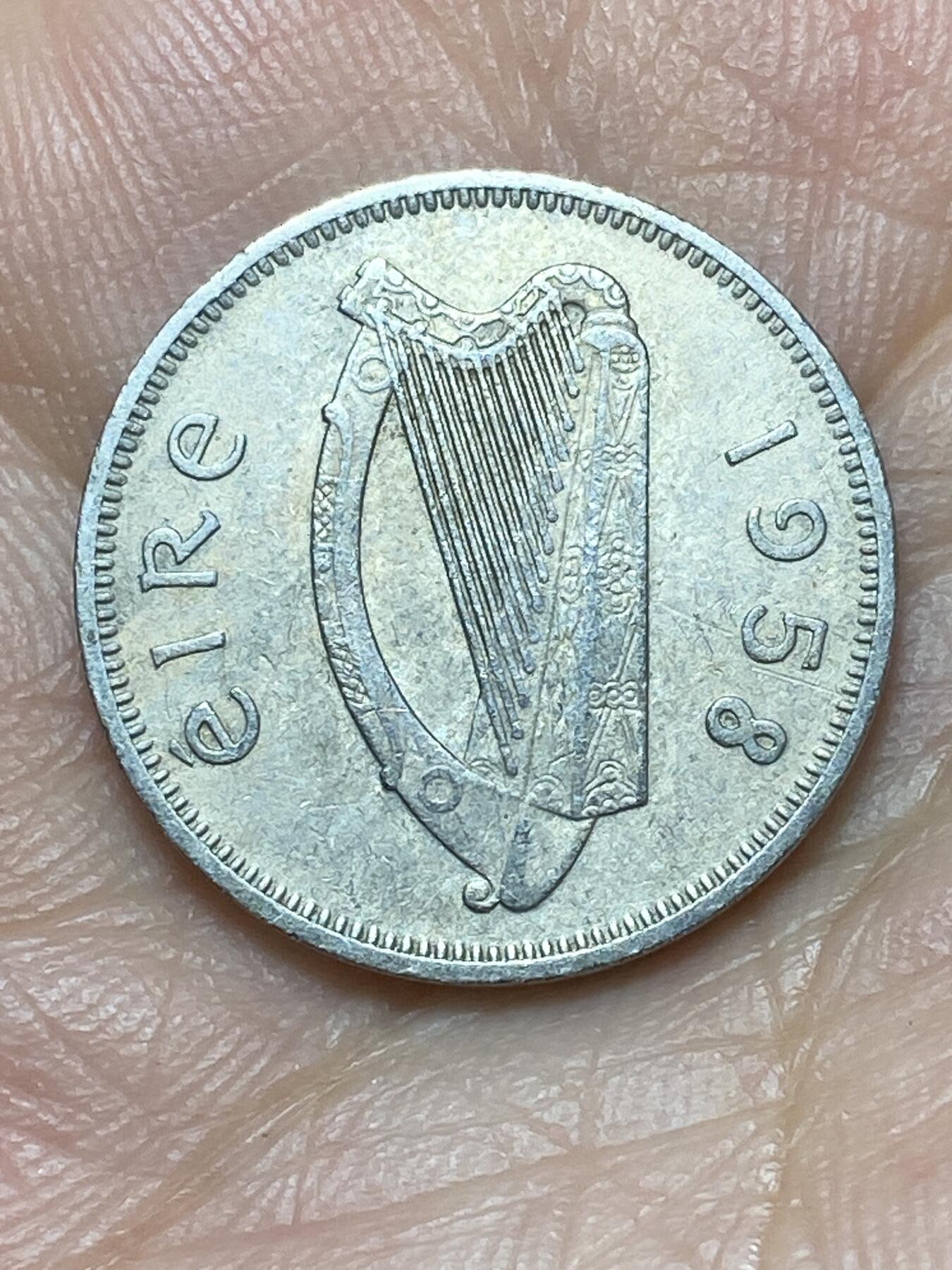 2026年第二十九场(总第一百九十八场）英国一线回流散币新年初九特拍场第一场(免佣金) 爱尔兰🇮🇪1958年6便士(共和国时期第一套第二版)