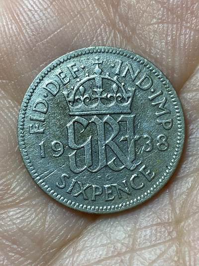 2026年第二十九场(总第一百九十八场）英国一线回流散币新年初九特拍场第一场(免佣金) - 英国🇬🇧1938年6便士银币(乔治六世第一版，500银)