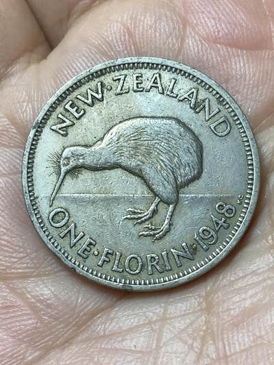 2026年第二十九场(总第一百九十八场）英国一线回流散币新年初九特拍场第一场(免佣金) - 新西兰🇳🇿1948年1弗洛林(乔治六世第三版首发年)