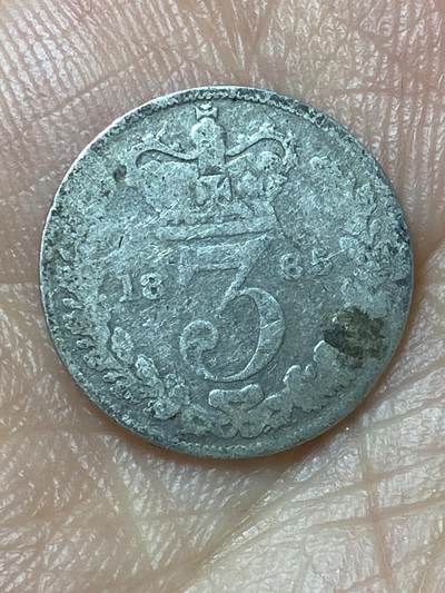 2026年第二十九场(总第一百九十八场）英国一线回流散币新年初九特拍场第一场(免佣金) - 英国🇬🇧1885年3便士银币(维多利亚女王青年头像，925高银)