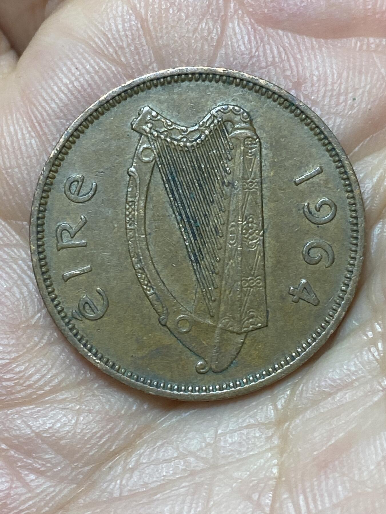 2026年第二十九场(总第一百九十八场）英国一线回流散币新年初九特拍场第一场(免佣金) 爱尔兰🇮🇪1964年1/2便士(共和国时期第一套)