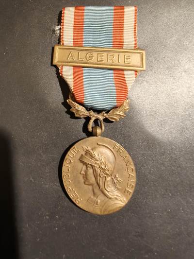 老王徽章第183期 - 法国北非安全行动战役奖章    阿尔及利亚勋条