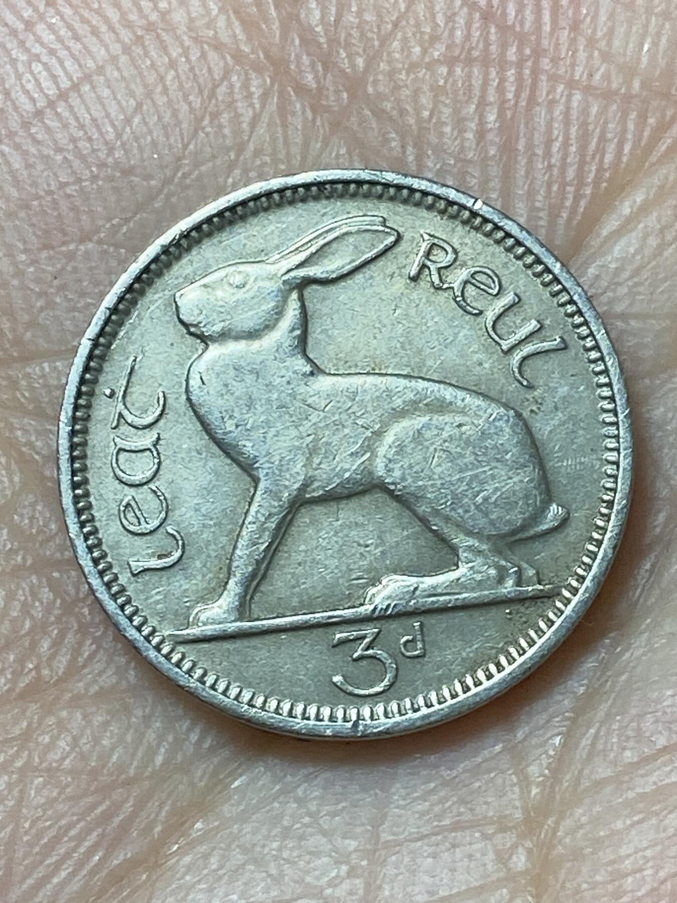 2026年第二十九场(总第一百九十八场）英国一线回流散币新年初九特拍场第一场(免佣金) 爱尔兰🇮🇪1948年3便士(共和国时期第一套第二版)