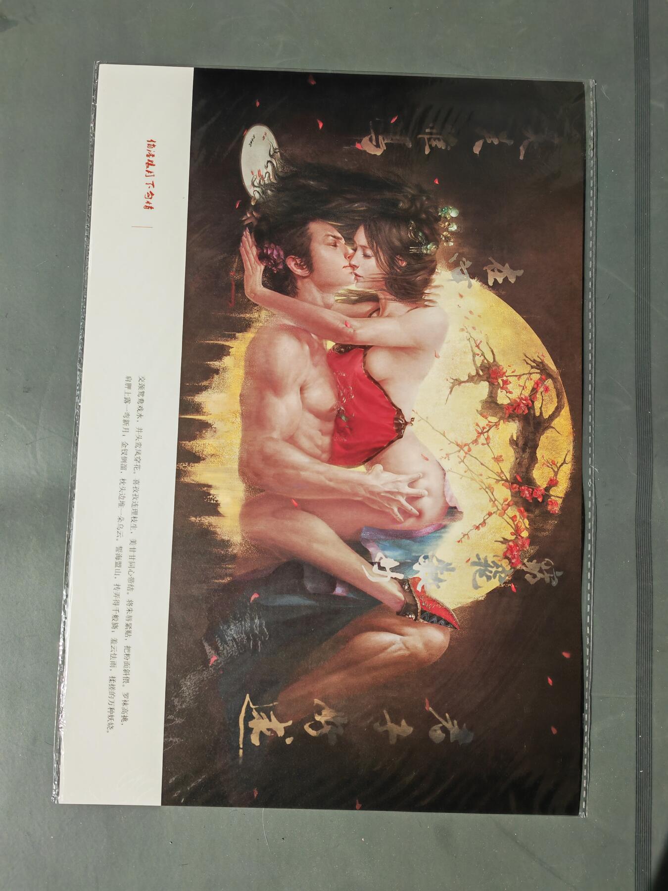 阳大大卡牌拍卖第101期（持续收拍品，周六晚上九点截拍，进群福利早知道） 【亲签装饰画】承匠 张墨一 水浒画集下册特典 潘金莲 （送一张月下勾情）