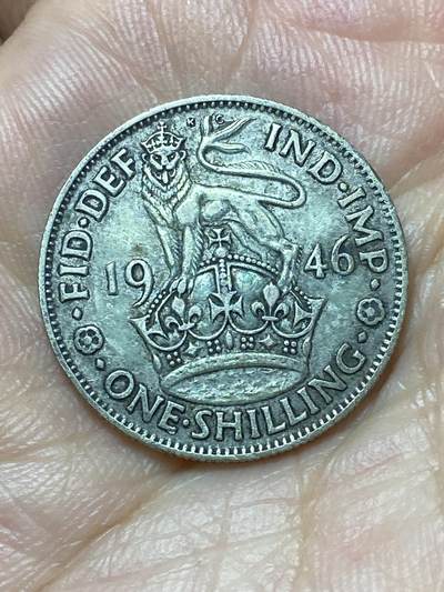 2026年第二十九场(总第一百九十八场）英国一线回流散币新年初九特拍场第一场(免佣金) - 英国🇬🇧1946年1先令银币(乔治六世第一版，英格兰站狮版，500银)