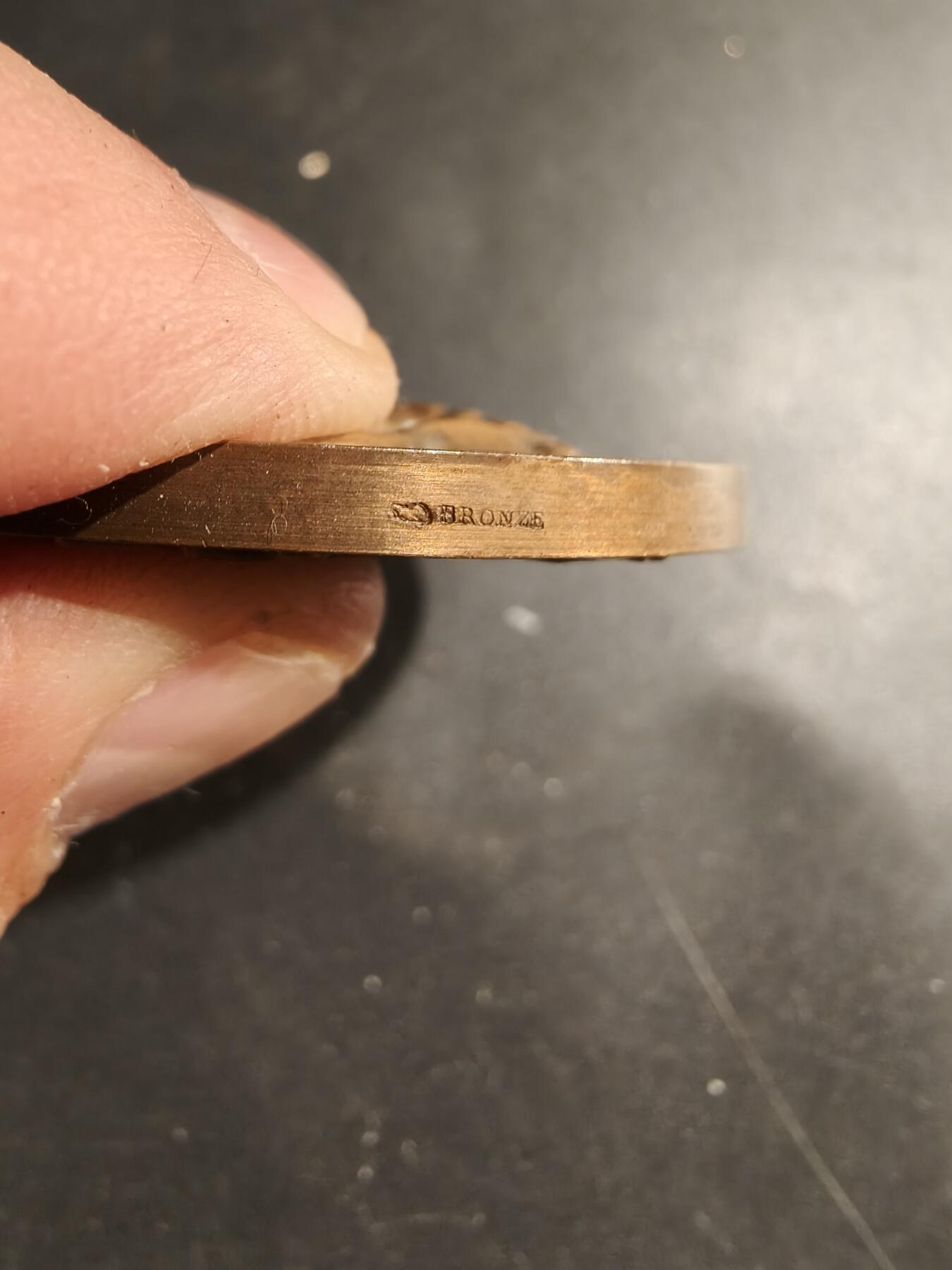 老王徽章第183期 法国-瑞士费尔内-伏尔泰海关大铜章     亨利杜布瓦作品     直径50mm      重量68.3g