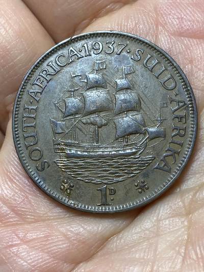 2026年第二十九场(总第一百九十八场）英国一线回流散币新年初九特拍场第一场(免佣金) - 英属南非1937年1便士(乔治六世加冕年，第一版首发年)