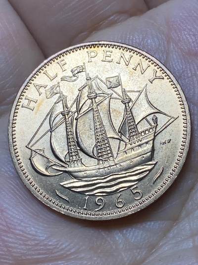 2026年第二十九场(总第一百九十八场）英国一线回流散币新年初九特拍场第一场(免佣金) - 原光好品–英国🇬🇧1965年半便士(伊丽莎白二世青年桂冠第二版)