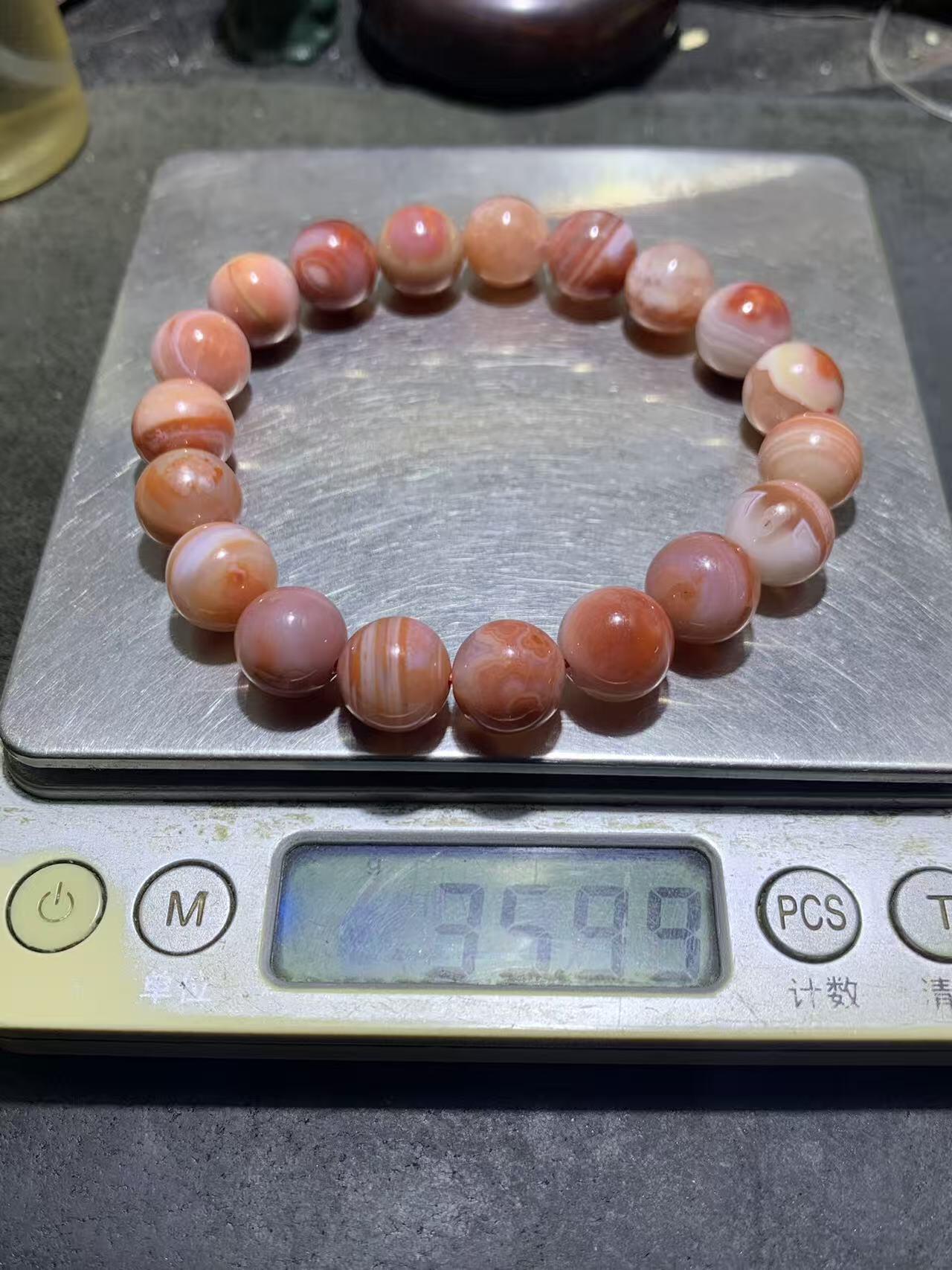 川料南红玛瑙单圈手串一条