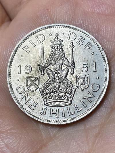 2026年第三十场(总第一百九十九场）英国一线回流散币新春特拍第二场(免佣金) - 原光好品–英国🇬🇧1951年1先令(乔治六世第三版，苏格兰坐狮版)