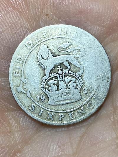 2026年第三十场(总第一百九十九场）英国一线回流散币特拍第二场(免佣金) - 英国🇬🇧1921年6便士银币(乔治五世第二版，500银)