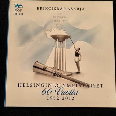 道一币馆币章第一百六十六场 - 原包装 芬兰2012年欧元套币8枚-赫尔辛基奥运会60周年纪念版