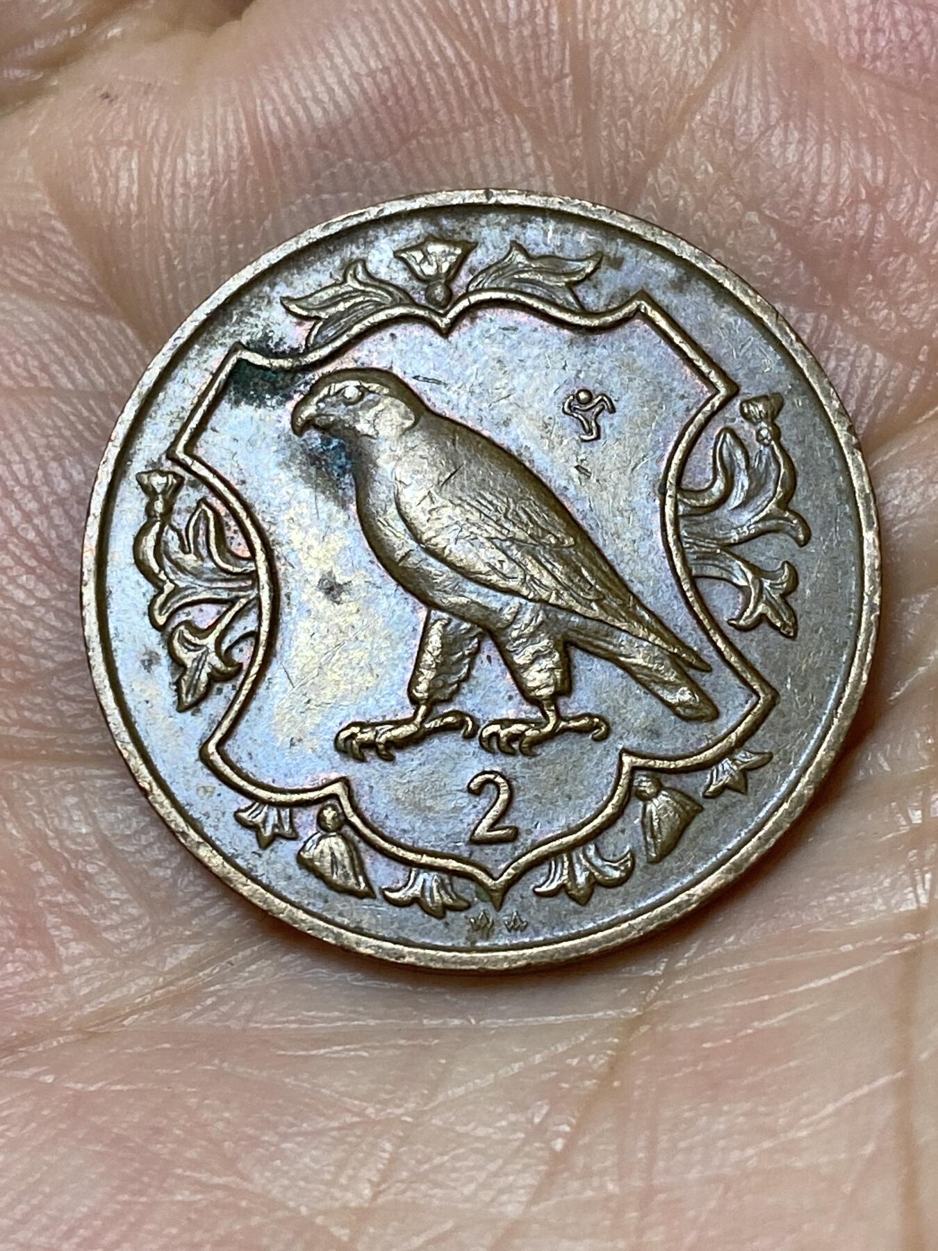 2026年第三十场(总第一百九十九场）英国一线回流散币特拍第二场(免佣金) 英属马恩岛🇮🇲1985年2便士(伊丽莎白二世中年高冠第一套)