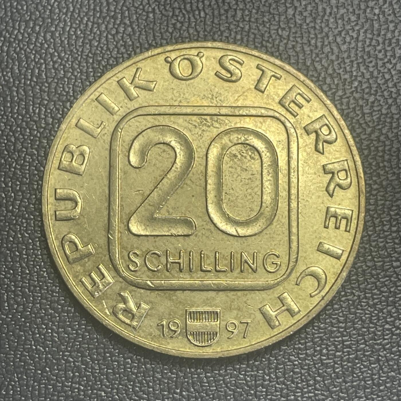 回流0218 新春快乐，马年大吉！ 较少 奥地利1997年20先令纪念币 维也纳圣斯蒂芬大教堂850周年