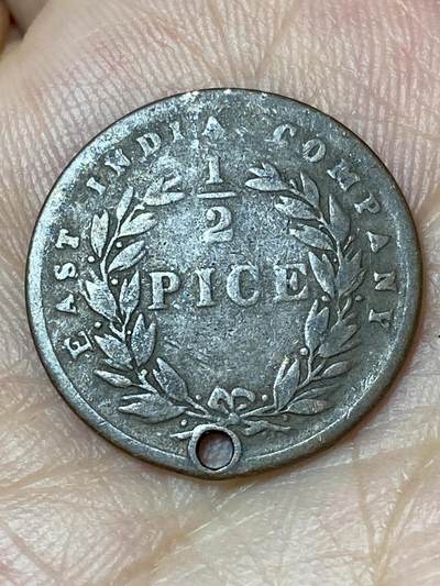 2026年第三十场(总第一百九十九场）英国一线回流散币特拍第二场(免佣金) - 打孔–英属东印度公司1853年1/2派斯(维多利亚女王时期)