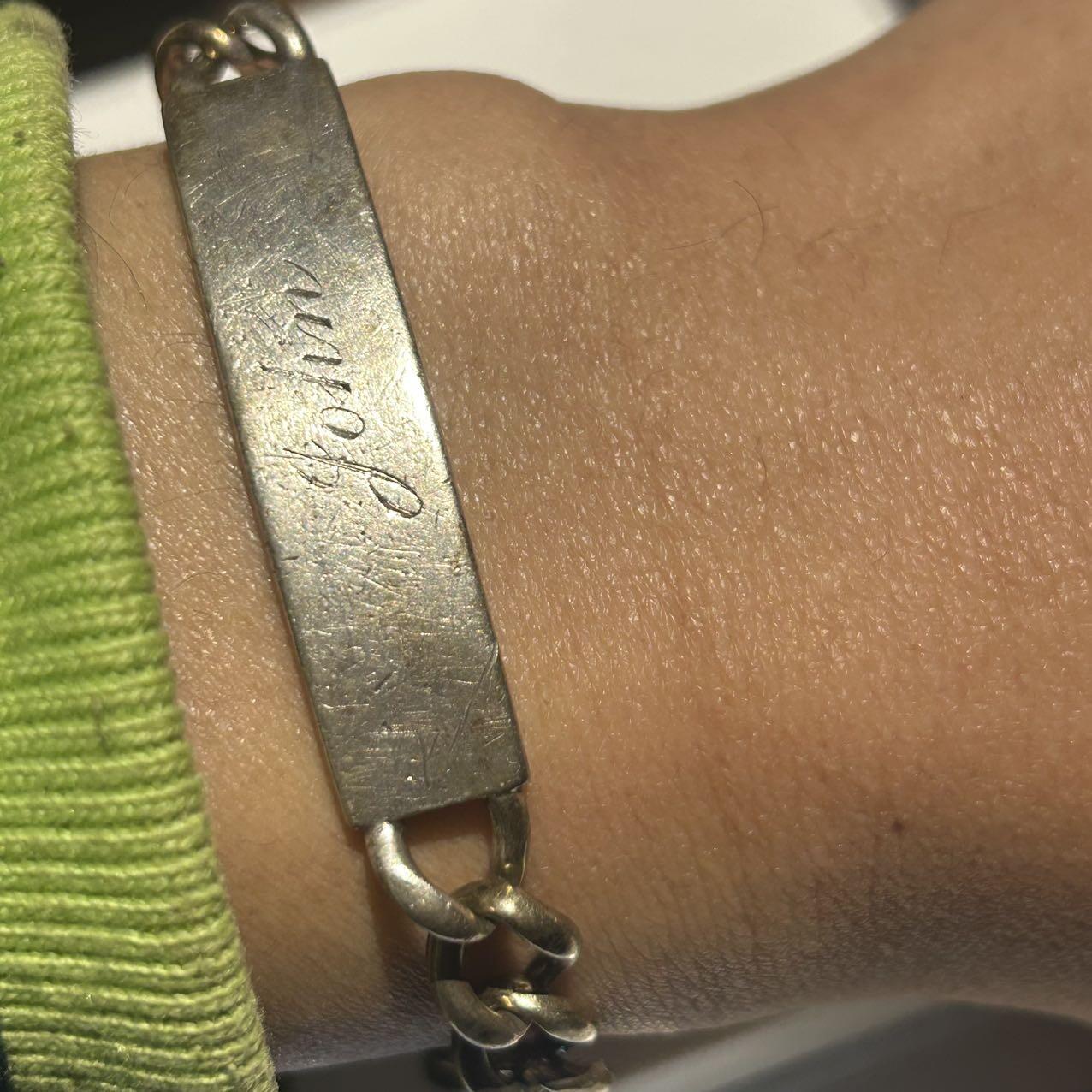 罕见孤品英国走狮标纯银飞行员手链