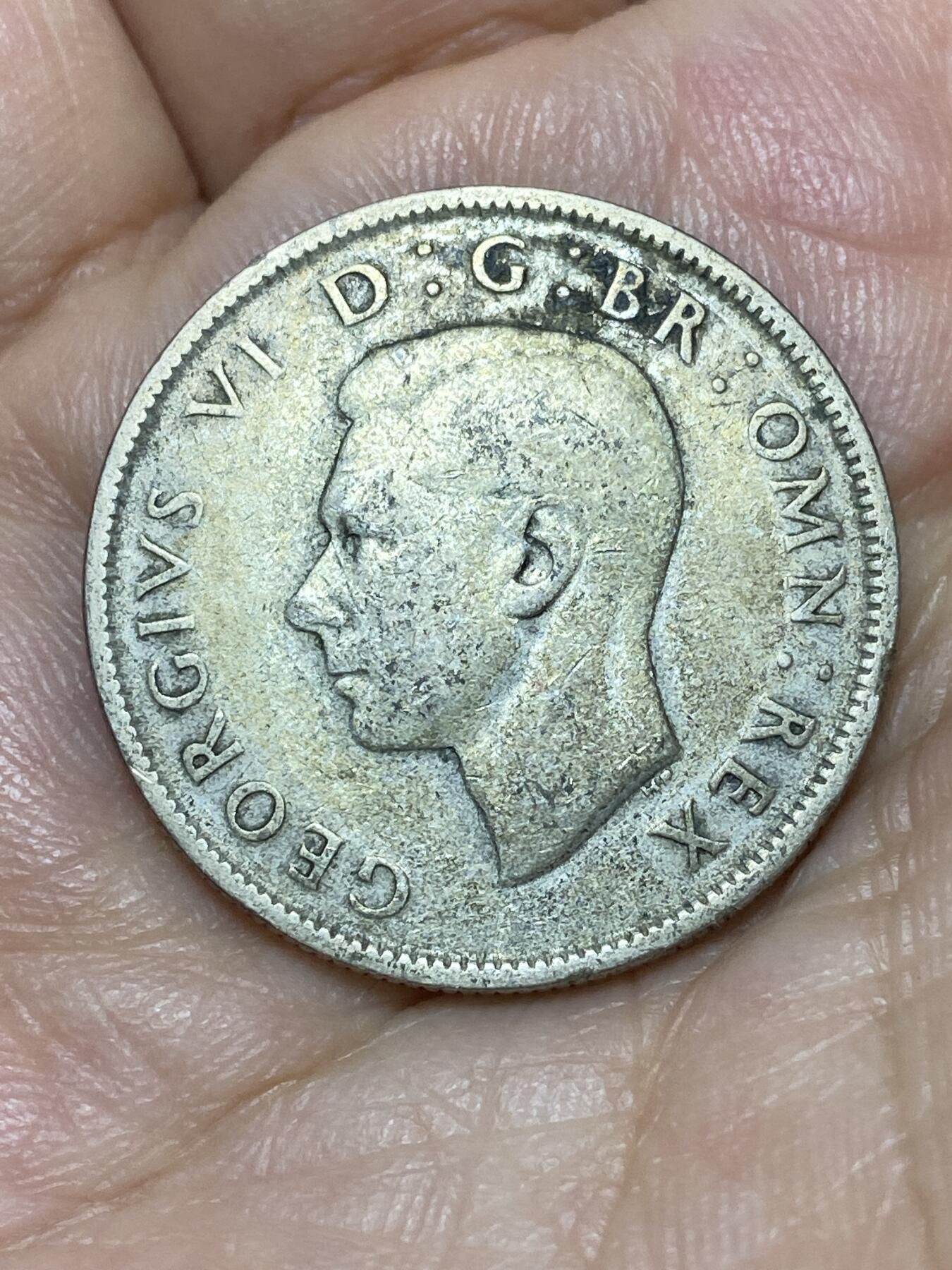 2026年第三十场(总第一百九十九场）英国一线回流散币特拍第二场(免佣金) 英国🇬🇧1942年2先令银币(乔治六世第一版，500银)