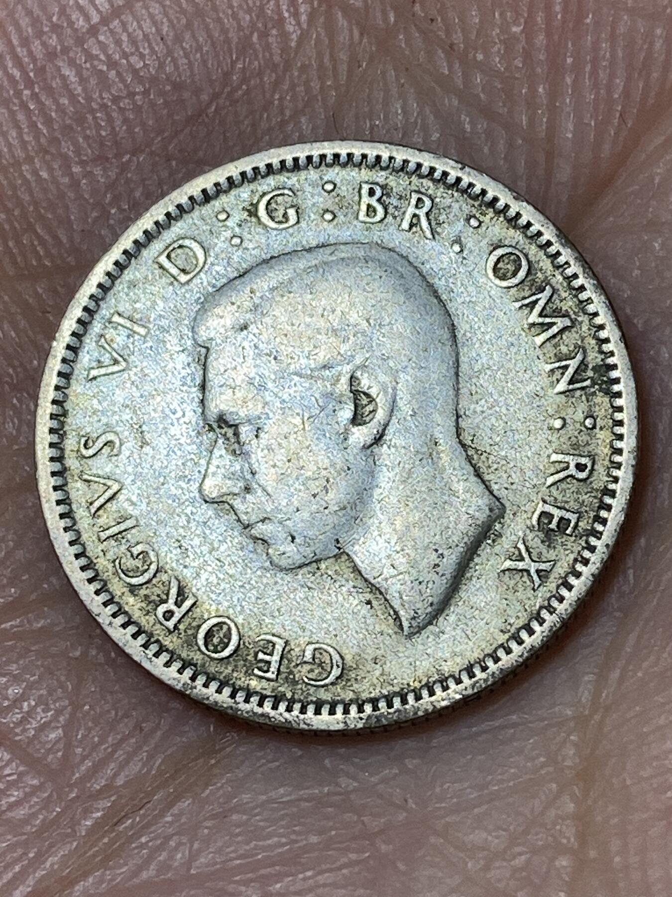 2026年第三十场(总第一百九十九场）英国一线回流散币特拍第二场(免佣金) 英国🇬🇧1944年6便士银币(乔治六世第一版，500银)