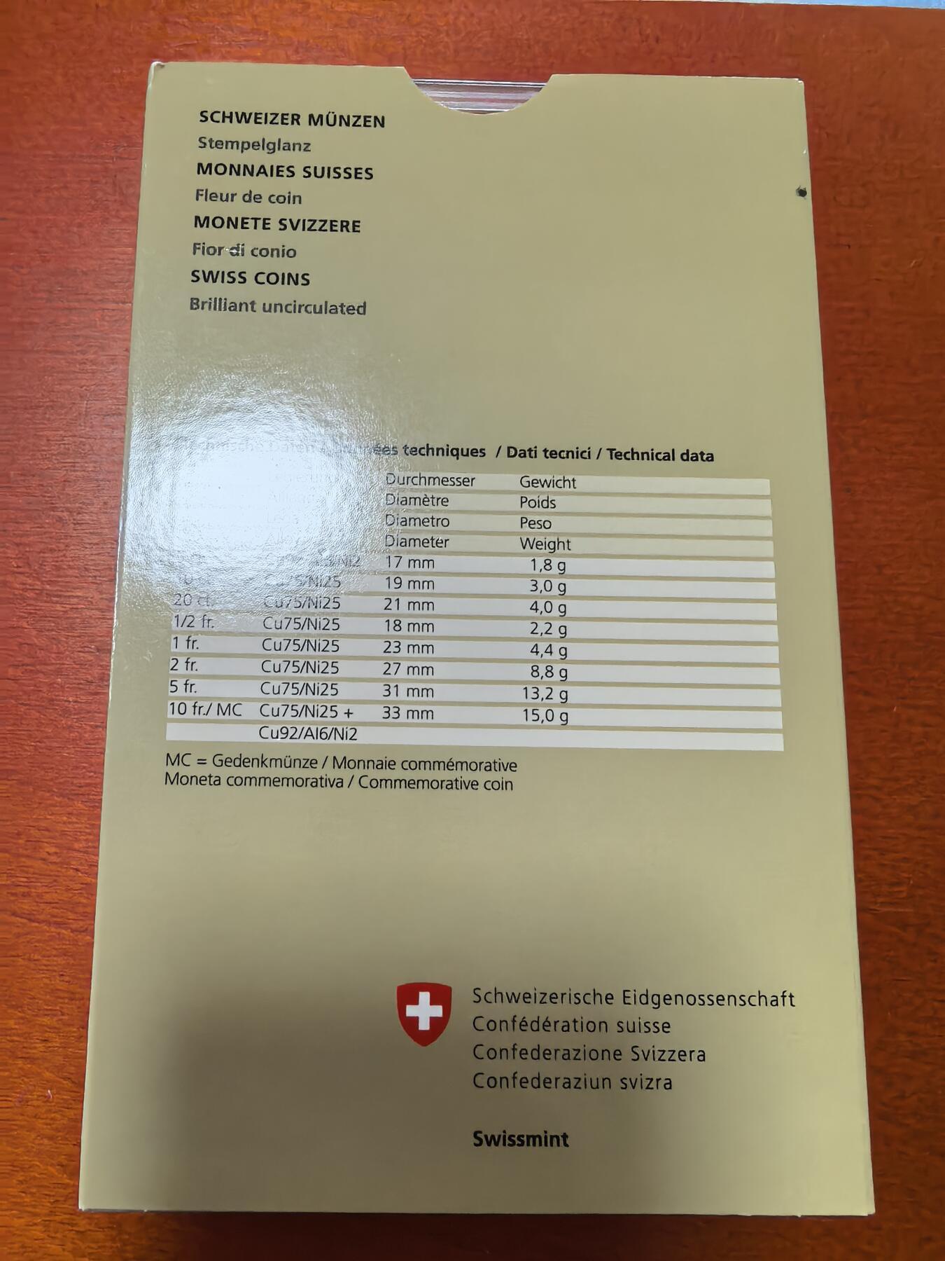 长老汇马年精选第二场拍卖 2015瑞士精制币8枚套，盒证全，含10法郎精制双色币1枚