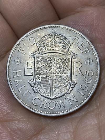 2026年第三十场(总第一百九十九场）英国一线回流散币特拍第二场(免佣金) - 英国🇬🇧1965年半克朗(伊丽莎白二世青年桂冠第二版)
