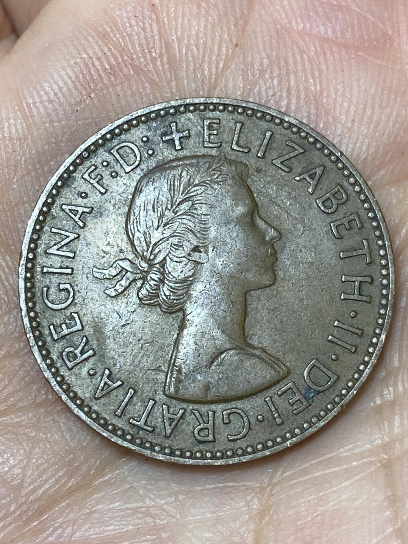 2026年第三十场(总第一百九十九场）英国一线回流散币特拍第二场(免佣金) 英国🇬🇧1957年半便士(伊丽莎白二世青年桂冠第二版)