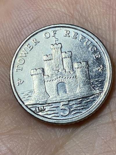 2026年第三十场(总第一百九十九场）英国一线回流散币特拍第二场(免佣金) - 英属马恩岛🇮🇲2011年5便士(伊丽莎白二世老年第三套第一版，无磁版)