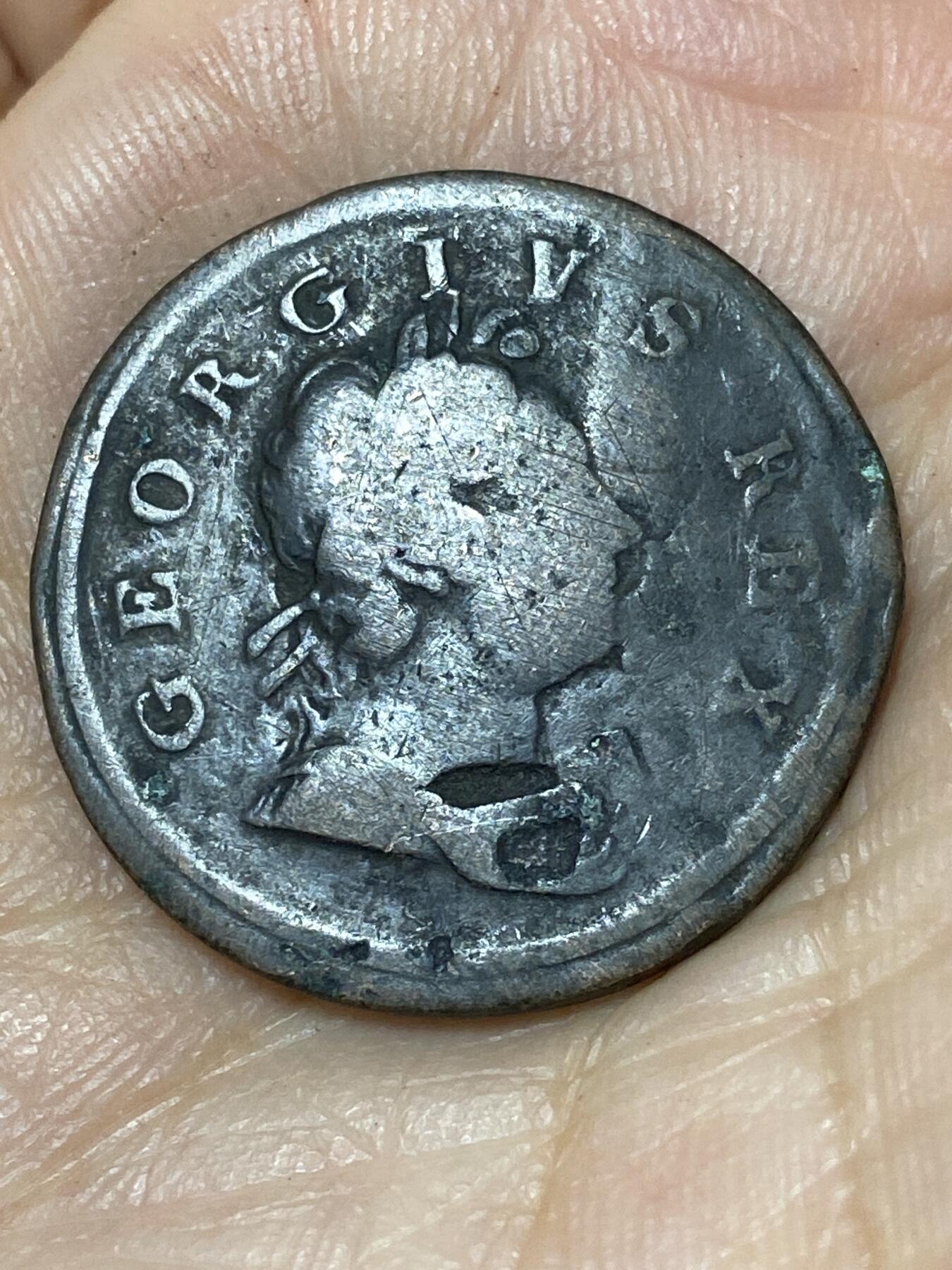 2026年第三十场(总第一百九十九场）英国一线回流散币特拍第二场(免佣金) 稀少古币–英国🇬🇧1718年1/2便士(乔治一世时期)