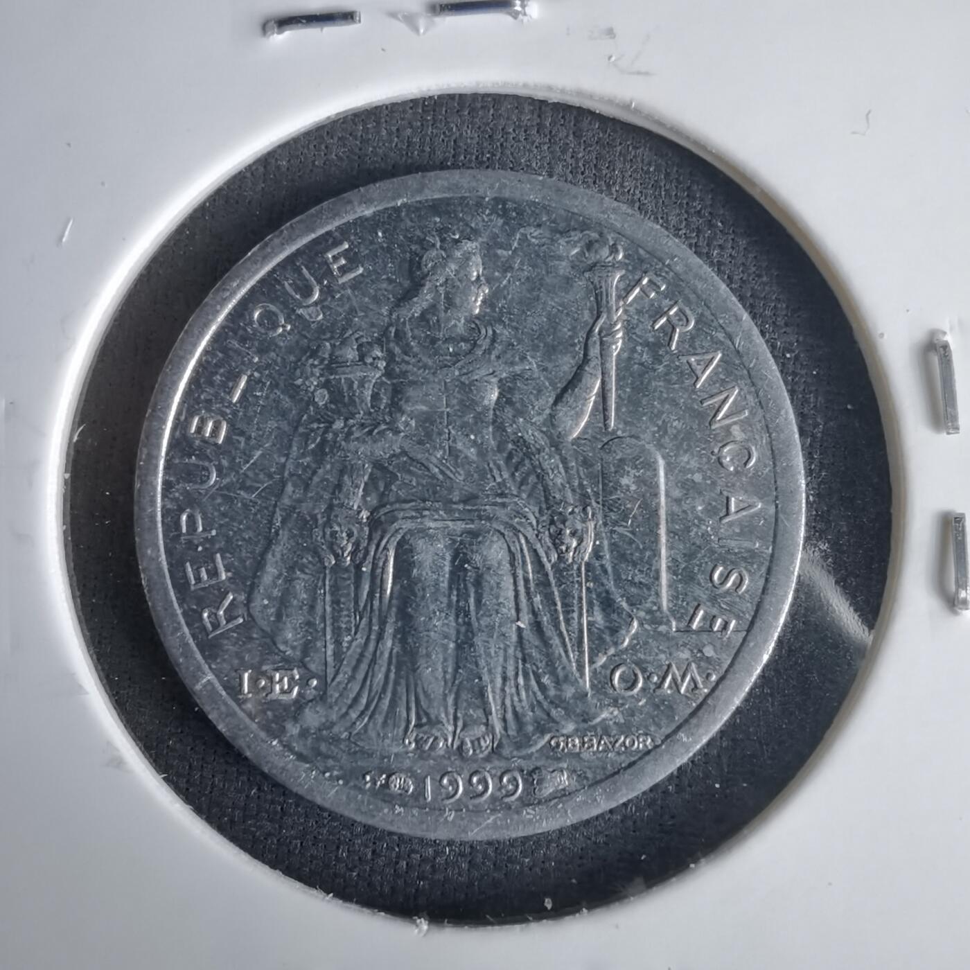 沼泽如烟--第1001场 法属新喀里多尼亚1999年1法郎