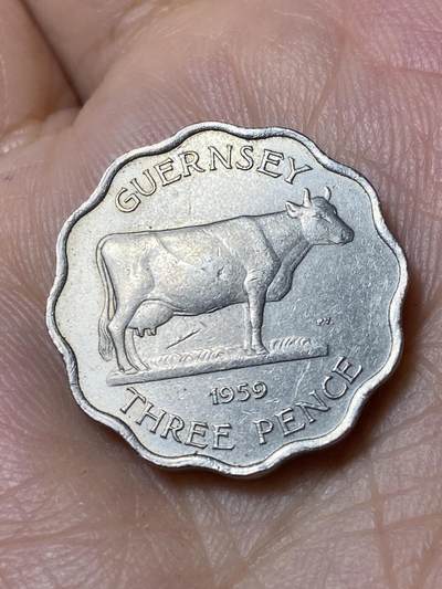 2026年第三十场(总第一百九十九场）英国一线回流散币特拍第二场(免佣金) - 英属根西岛🇬🇬1959年3便士(伊丽莎白二世时期第二版首发年，厚版)