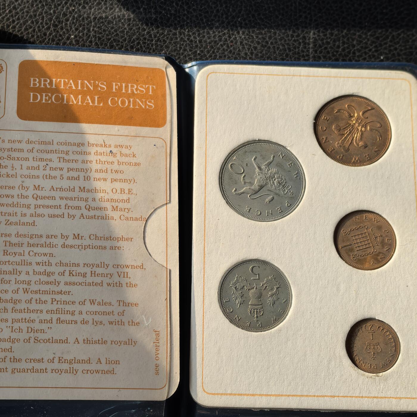 道一币馆币章第一百六十六场 原包装带证 英国1968年套币五枚