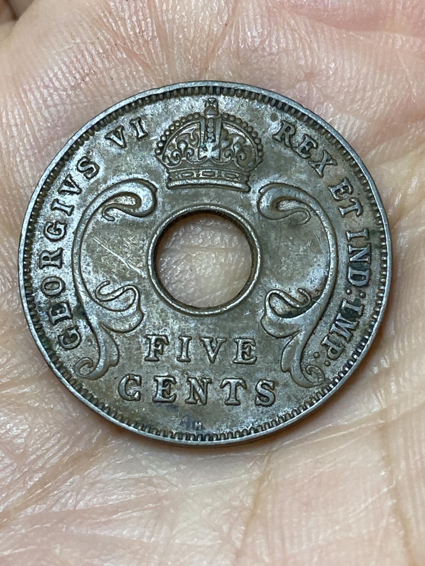 2026年第三十场(总第一百九十九场）英国一线回流散币特拍第二场(免佣金) 英属东非1939年5分(乔治六世第一版，H标喜敦厂造)