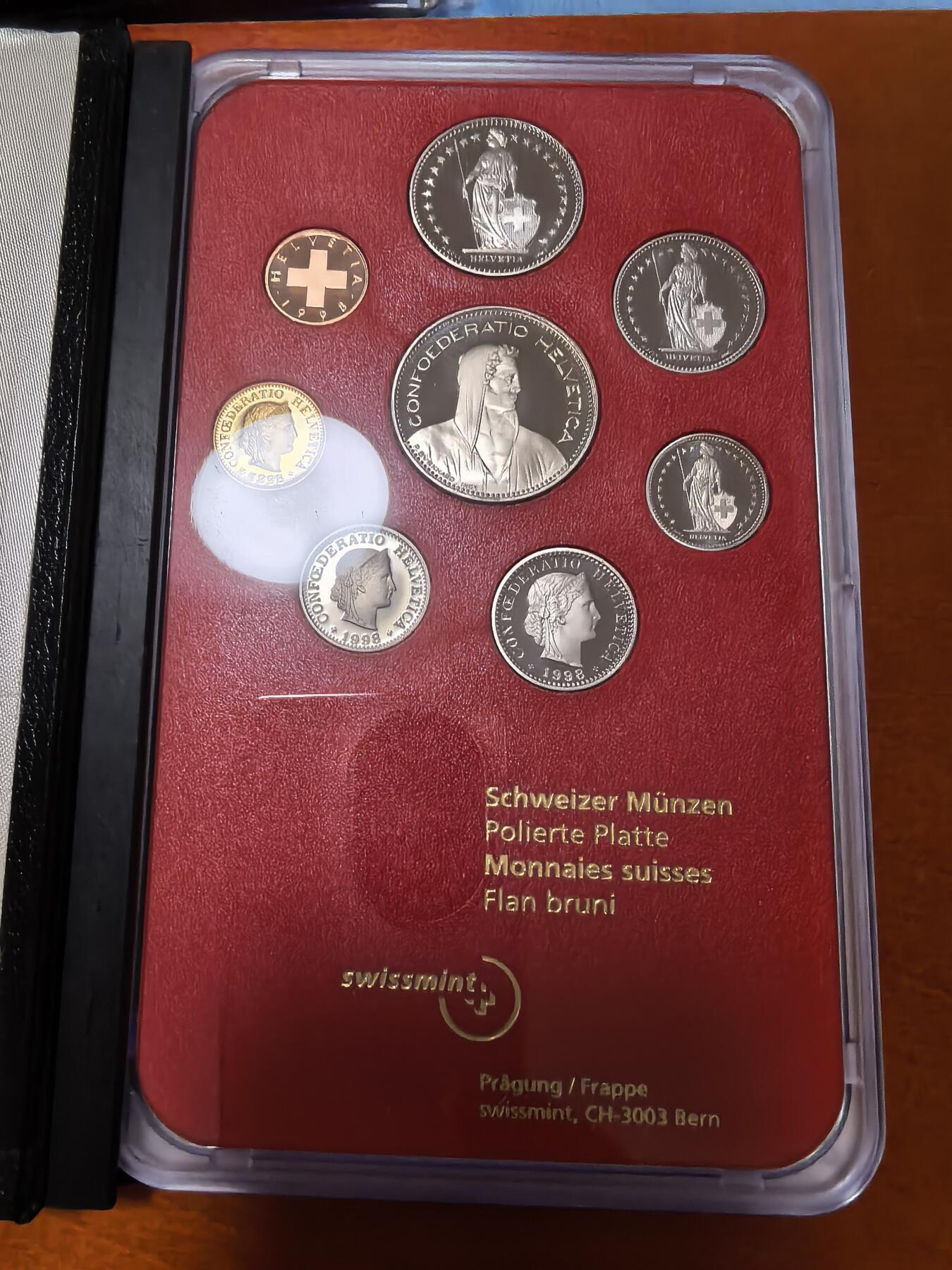 长老汇马年精选第二场拍卖 1998瑞士精制币8枚套，盒证全