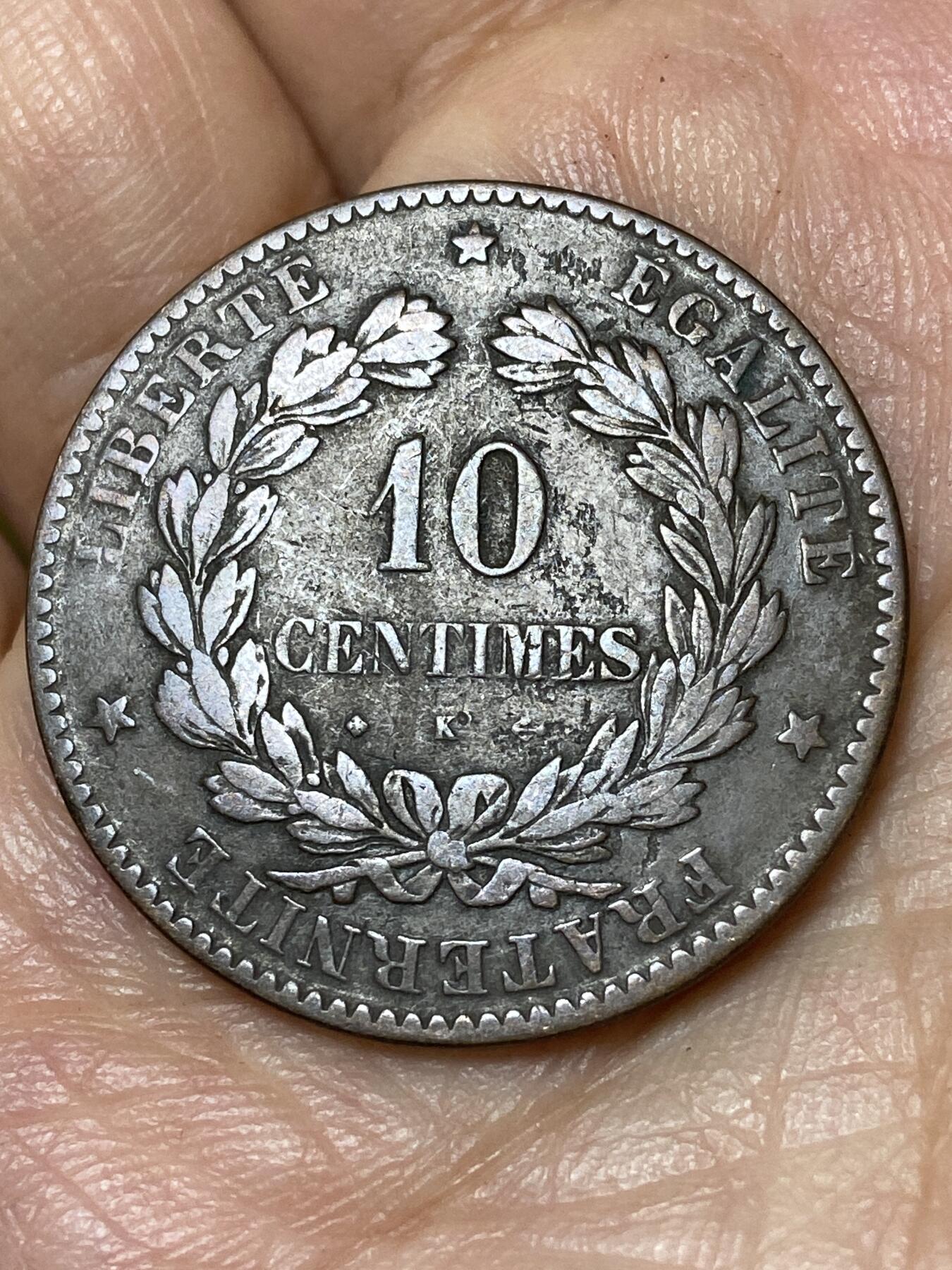 2026年第三十场(总第一百九十九场）英国一线回流散币特拍第二场(免佣金) 少见版本–法兰西第三共和国1872年10生丁(K标波尔多造)